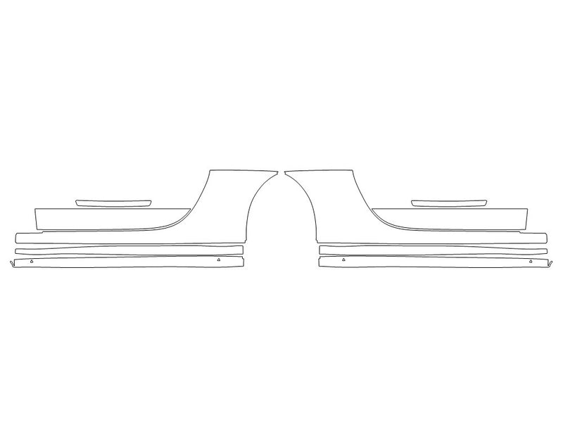 911 Avery Dennison Clear Bra Door Cup Precut PPF Diagram