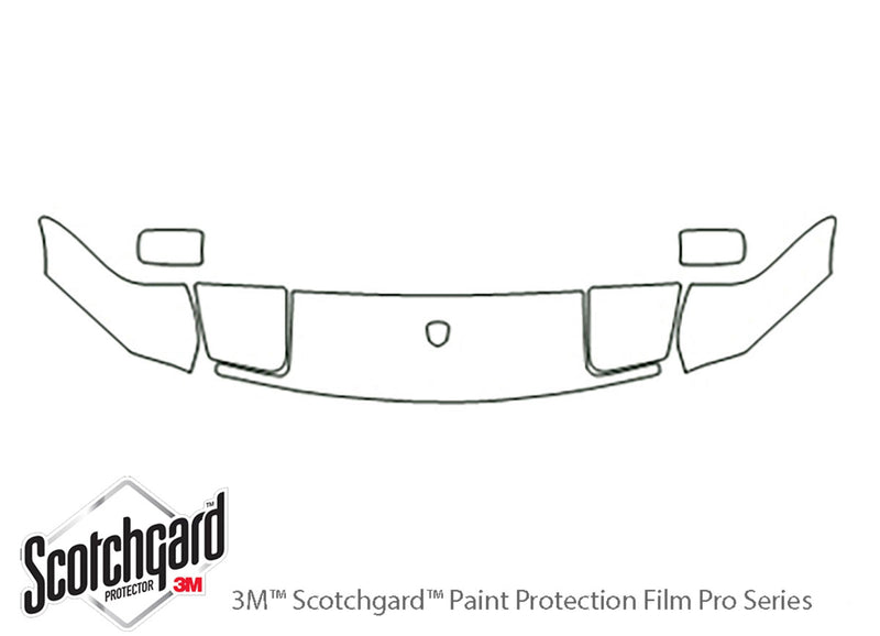 944 3M Clear Bra Hood Precut PPF Diagram