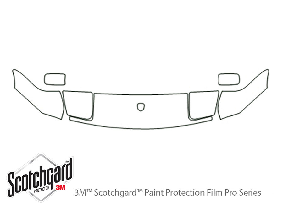944 3M Clear Bra Hood Precut PPF Diagram