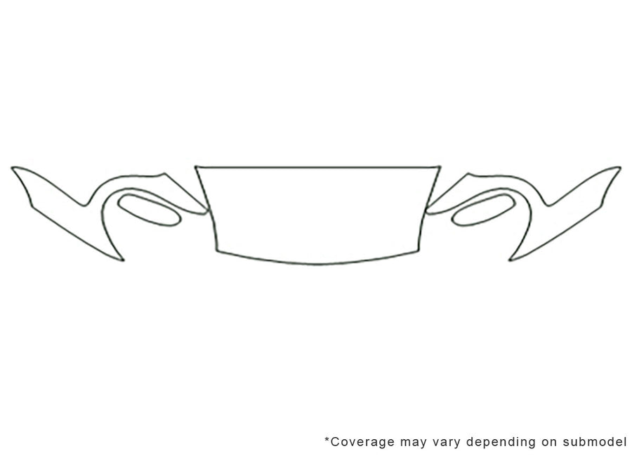boxster Avery Dennison Clear Bra Hood Precut PPF Diagram
