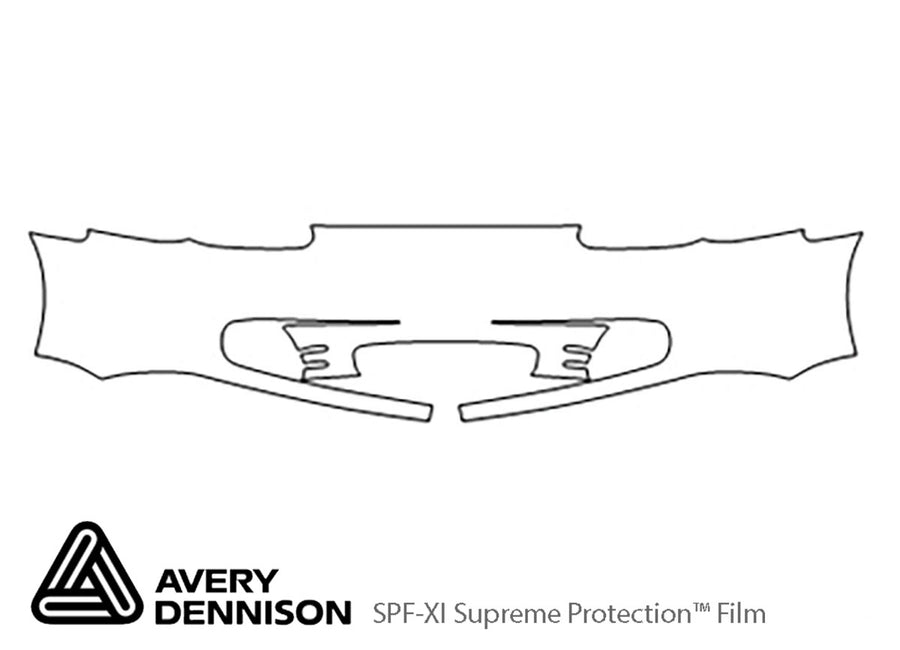 boxster Avery Dennison Clear Bra Bumper Precut PPF Diagram