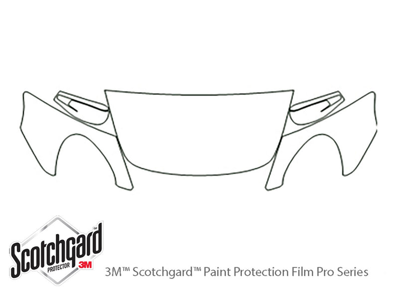 boxster 3M Clear Bra Hood Precut PPF Diagram