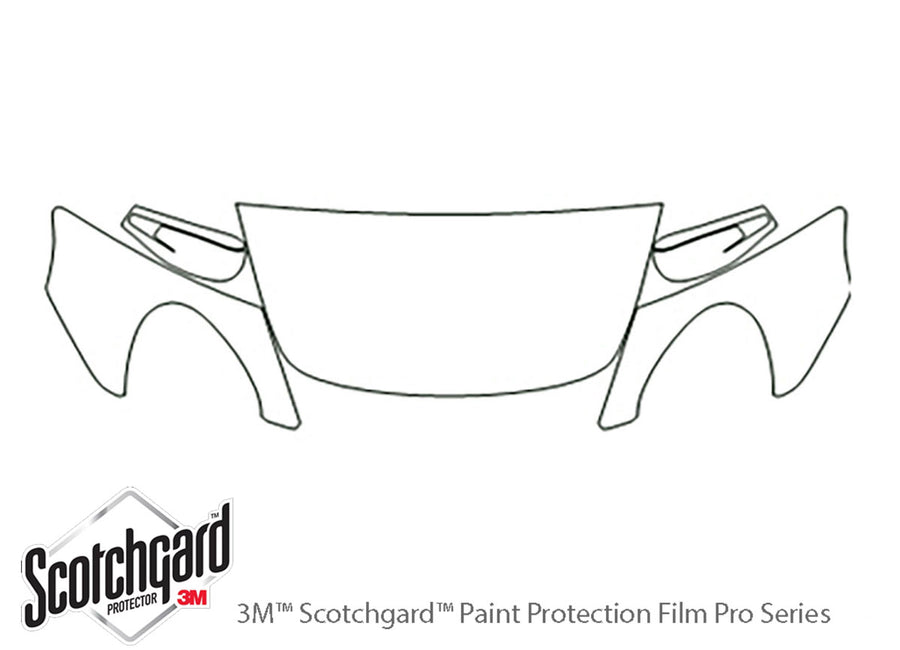 boxster 3M Clear Bra Hood Precut PPF Diagram