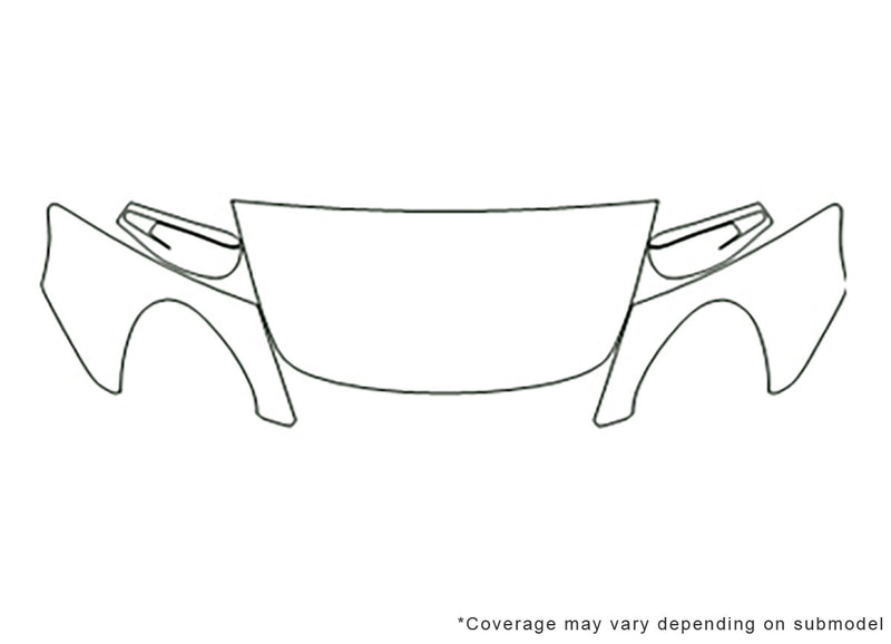 boxster Avery Dennison Clear Bra Hood Precut PPF Diagram