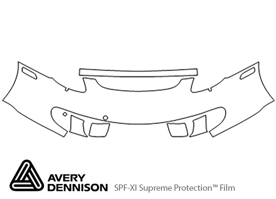 carrera gt Avery Dennison Clear Bra Bumper Precut PPF Diagram