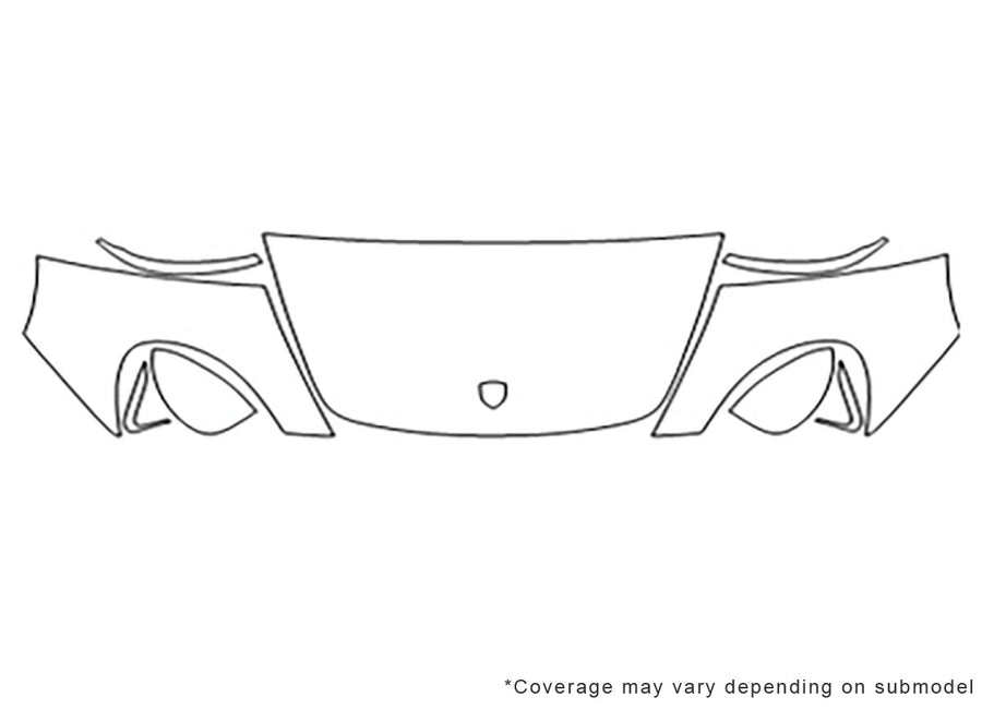 carrera gt 3M Clear Bra Hood Precut PPF Diagram