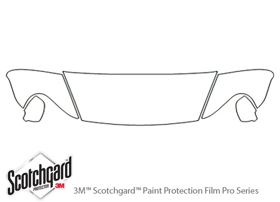 cayenne 3M Clear Bra Hood Precut PPF Diagram