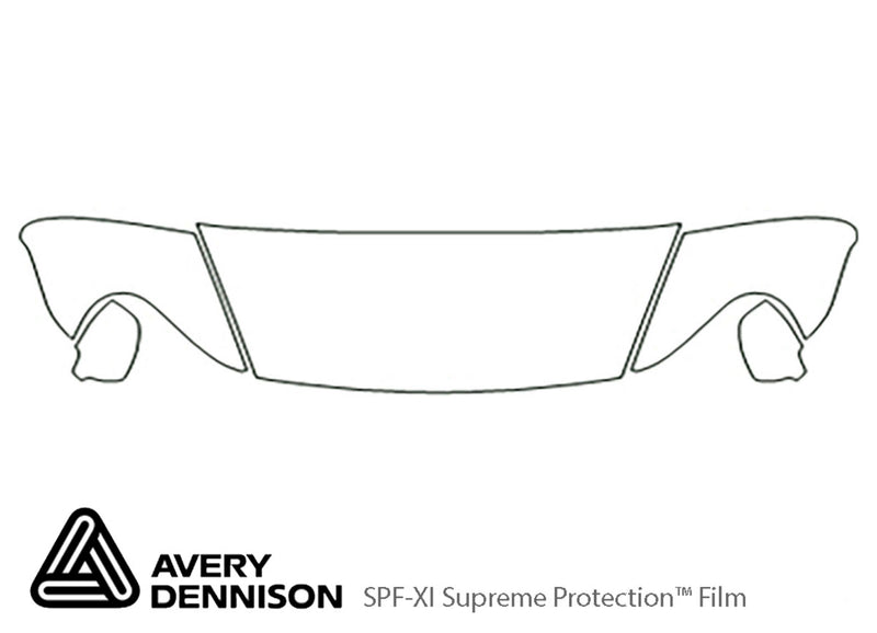 cayenne Avery Dennison Clear Bra Hood Precut PPF Diagram