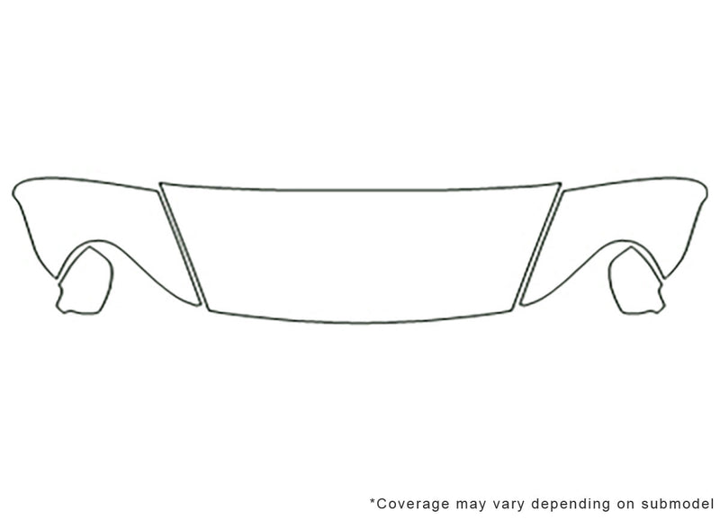 cayenne 3M Clear Bra Hood Precut PPF Diagram
