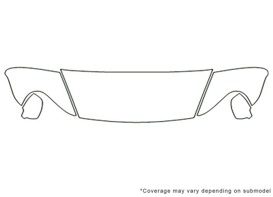 cayenne 3M Clear Bra Hood Precut PPF Diagram