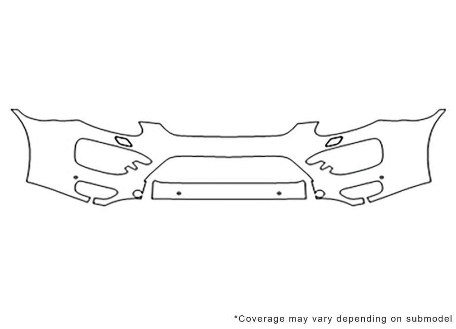 cayenne Avery Dennison Clear Bra Bumper Precut PPF Diagram