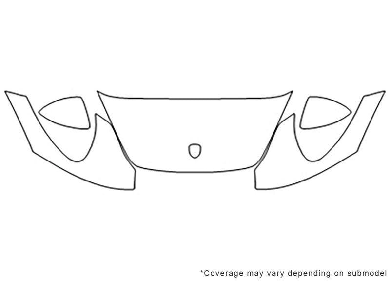 cayenne 3M Clear Bra Hood Precut PPF Diagram