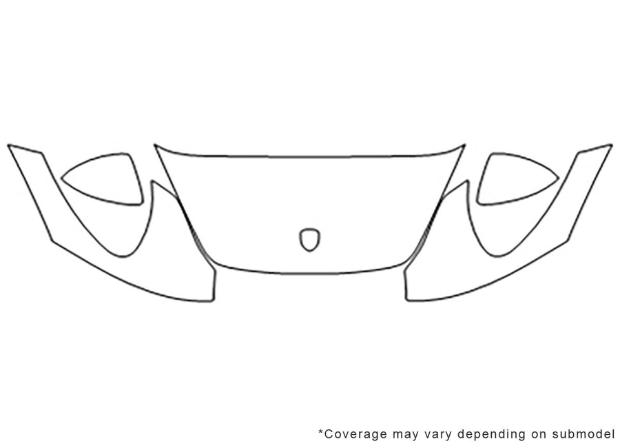 cayenne 3M Clear Bra Hood Precut PPF Diagram