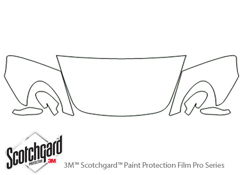cayman 3M Clear Bra Hood Precut PPF Diagram