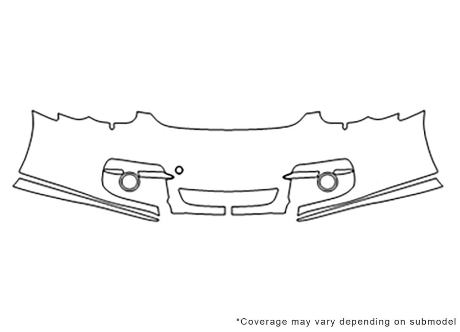 cayman 3M Clear Bra Bumper Precut PPF Diagram