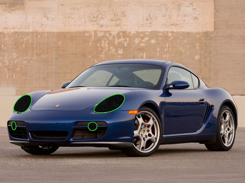 porsche cayman 2006-2008 Headlight Tint Location