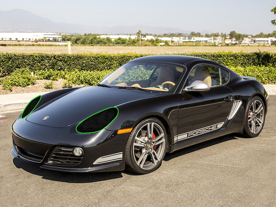 porsche cayman 2009-2013 Headlight Tint Location