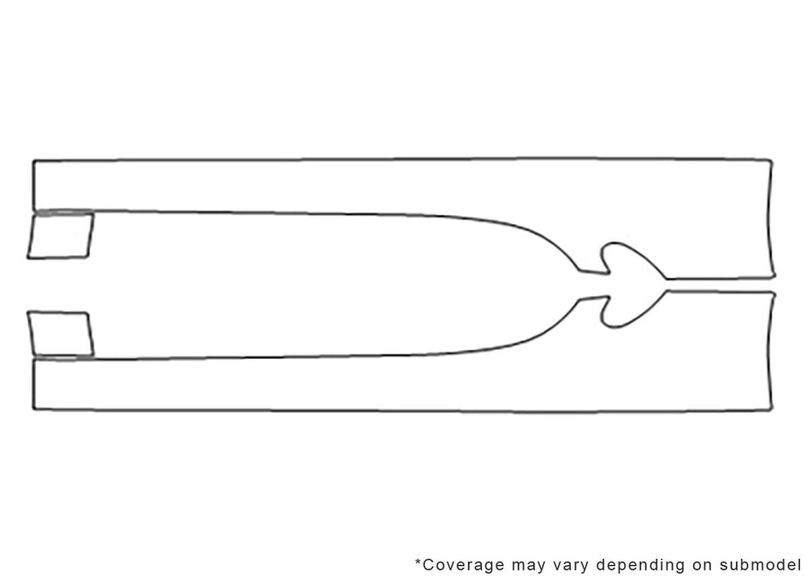 cayman 3M Clear Bra Door Cup Precut PPF Diagram
