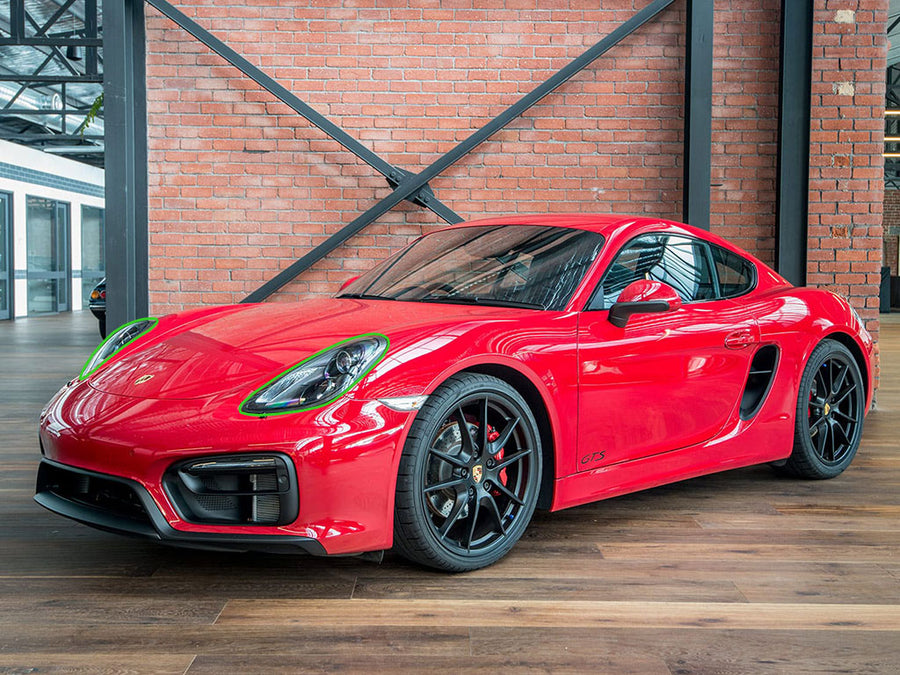porsche cayman 2014-2016 Headlight Protection Installation Location