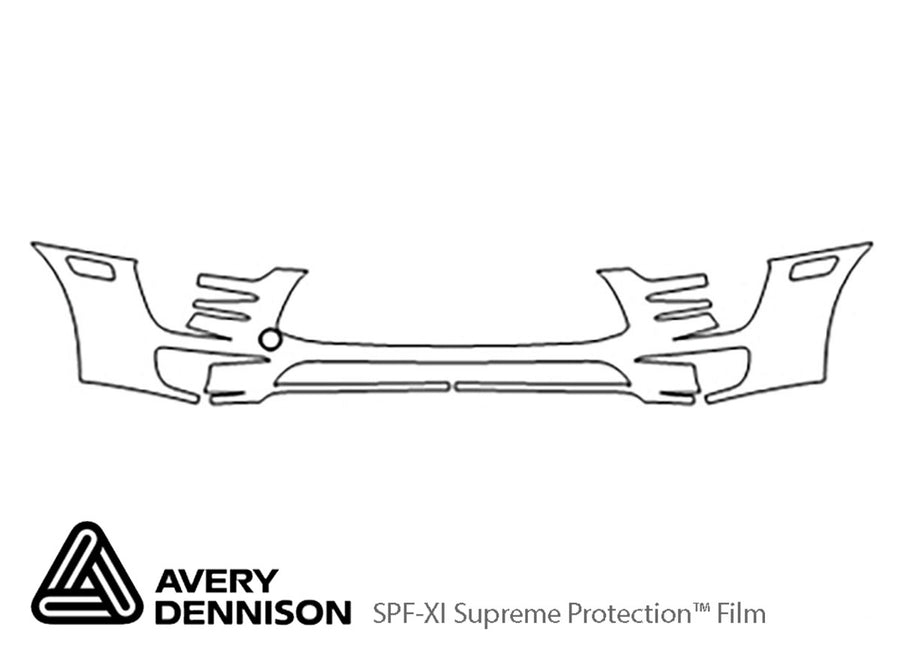 macan Avery Dennison Clear Bra Bumper Precut PPF Diagram