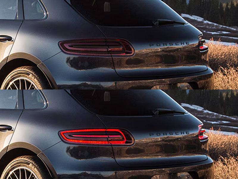 macan Before and After Smoked Taillights
