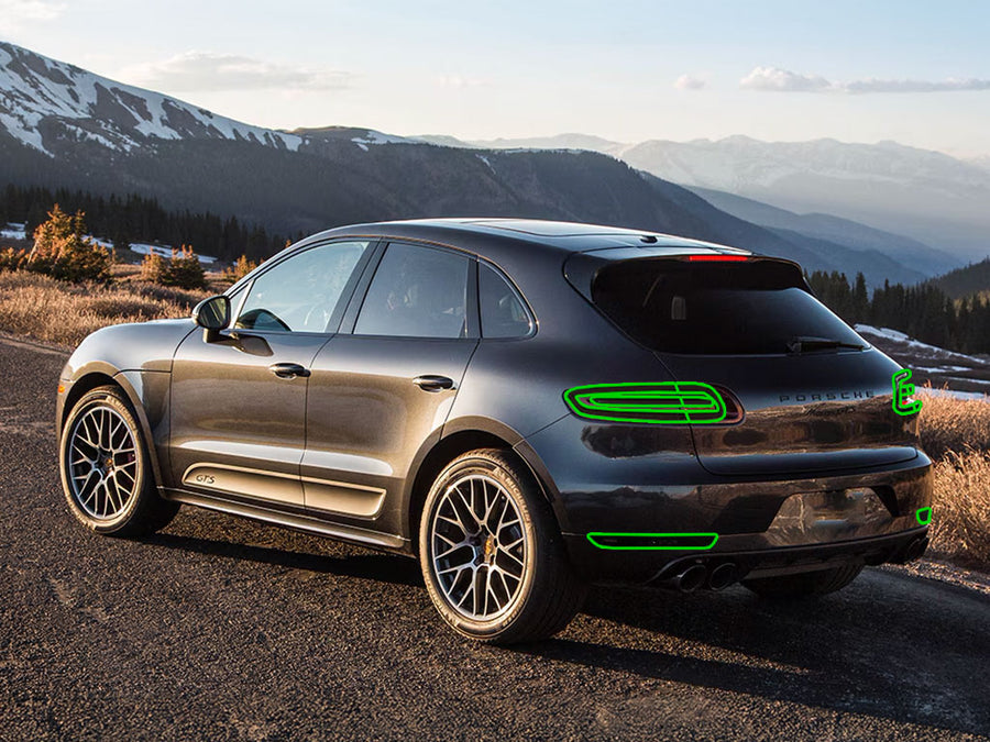 macan Tail Light Tint Installation Points