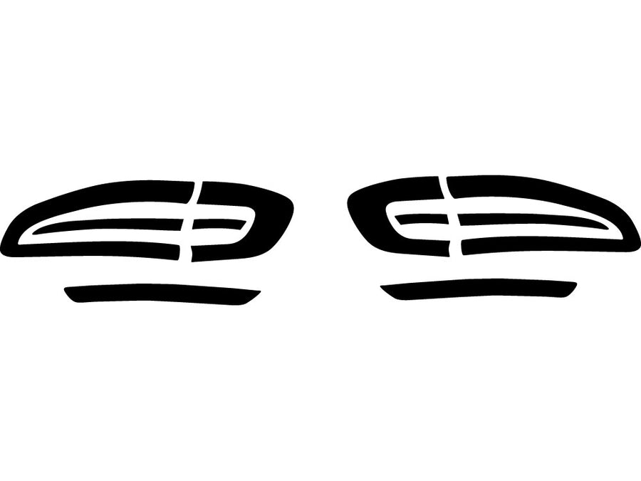 macan Precut Tail Light Tint Diagram