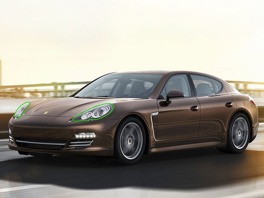 porsche panamera 2010-2013 Headlight Protection Installation Location