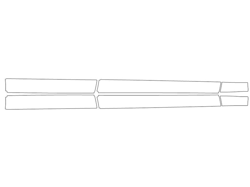 panamera Avery Dennison Clear Bra Door Cup Precut PPF Diagram
