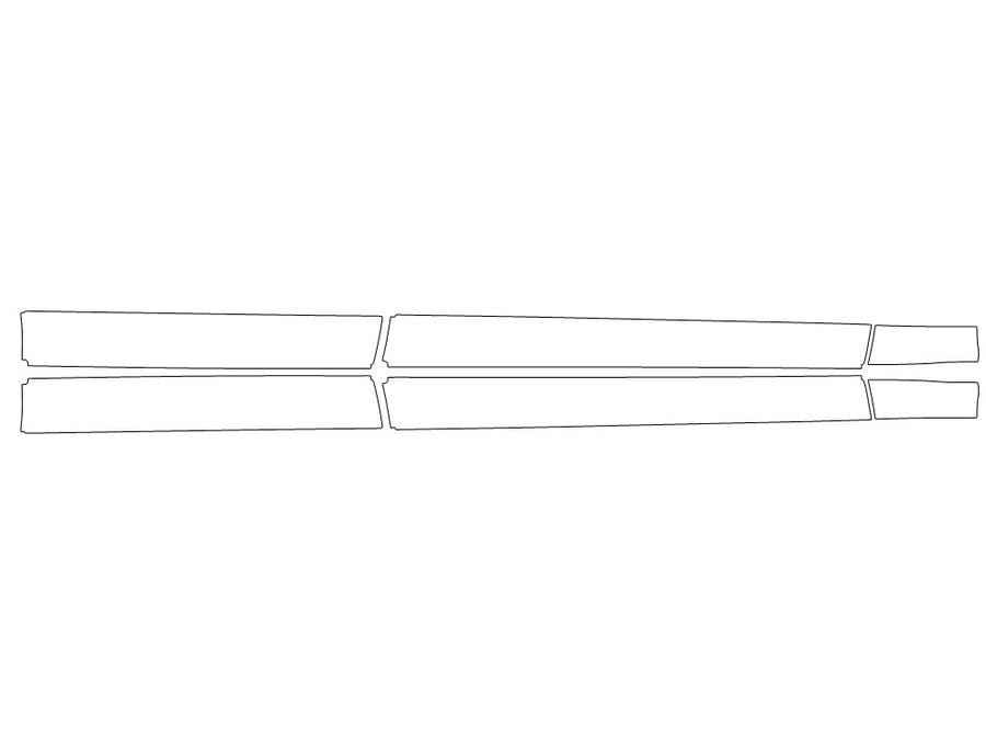 panamera Avery Dennison Clear Bra Door Cup Precut PPF Diagram