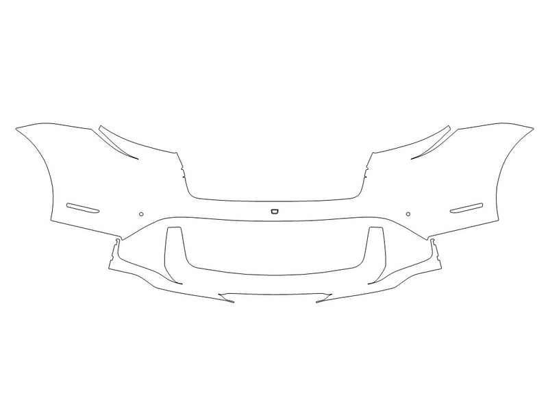 taycan 3M Clear Bra Door Cup Precut PPF Diagram