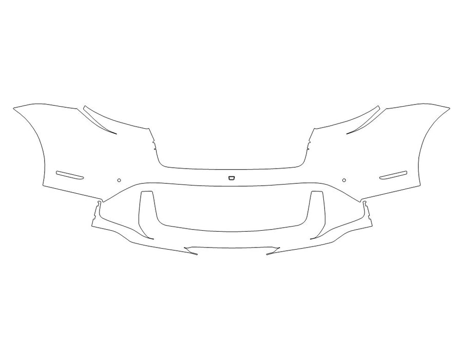 taycan 3M Clear Bra Door Cup Precut PPF Diagram