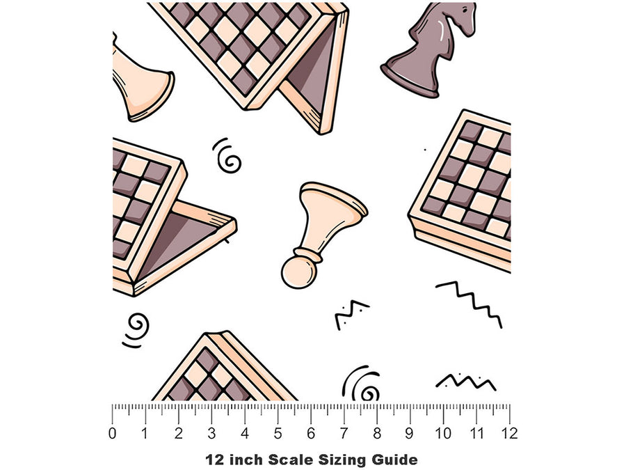 Portable Chess Hobby Vinyl Film Pattern Size 12 inch Scale~Rwraps Portable Chess Hobby Sizing Chart~2
