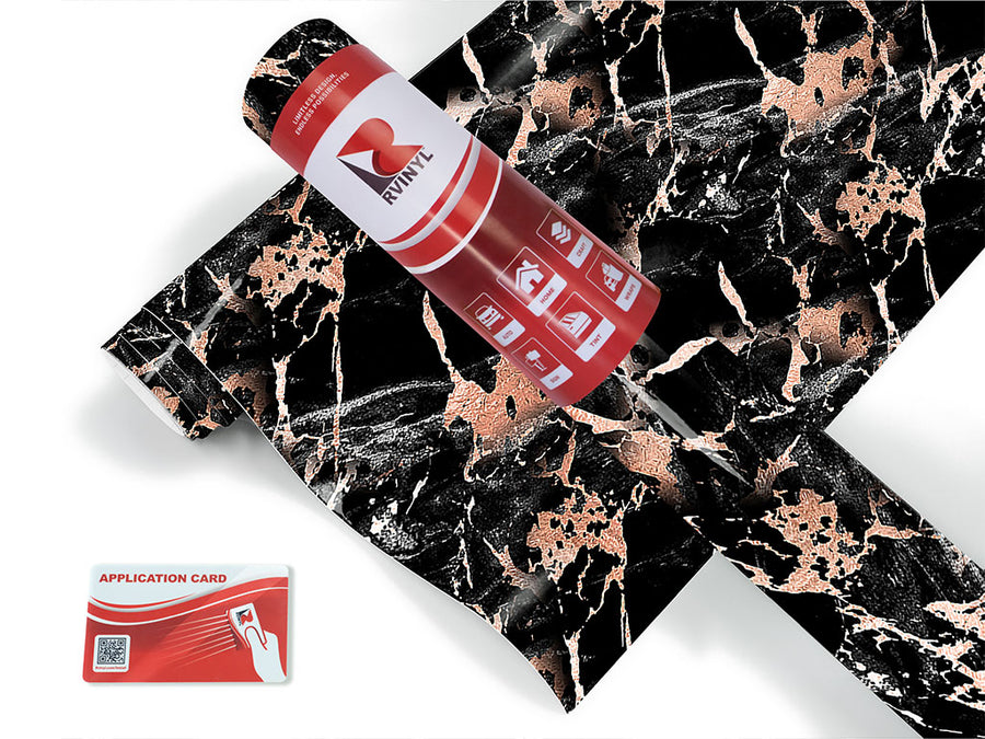 porto black marble stone Craft Vinyl Roll