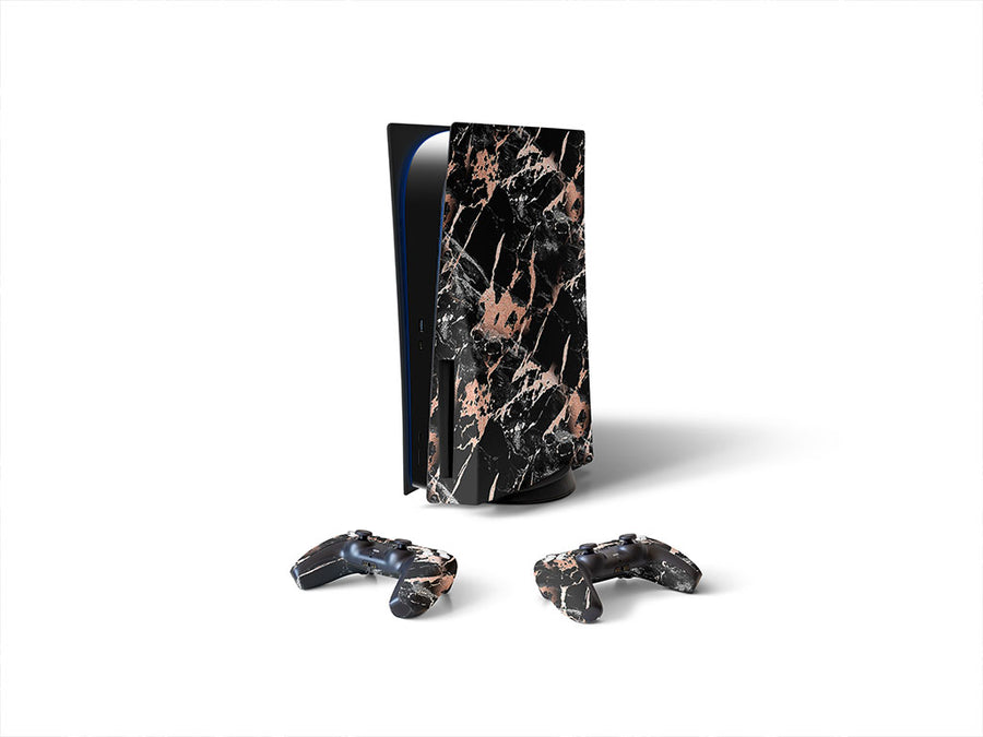porto black marble stone Sony PS5 DIY Skin