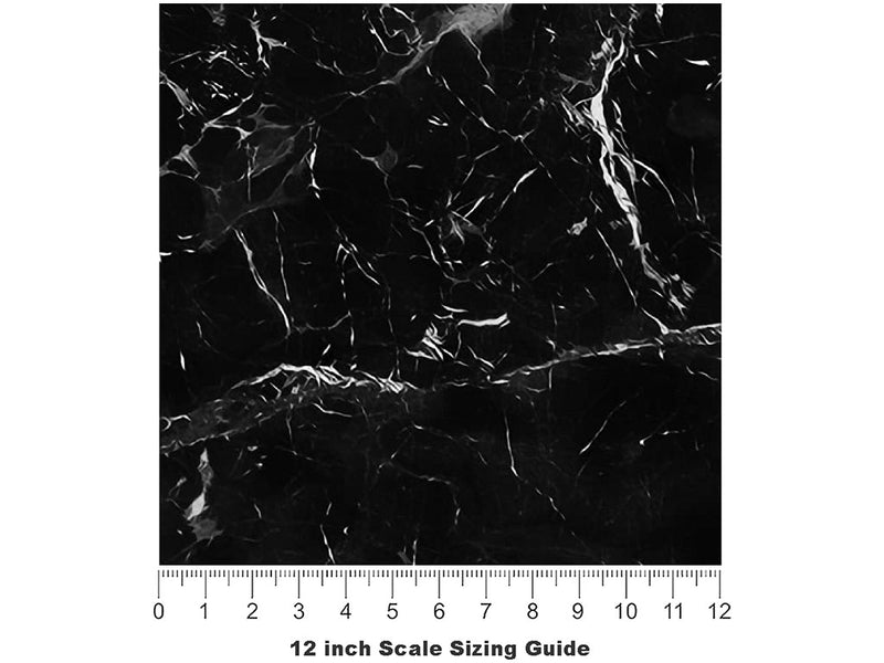Porto Obsidian Marble Vinyl Film Pattern Size 12 inch Scale~Rwraps Porto Obsidian Marble Sizing Chart~2