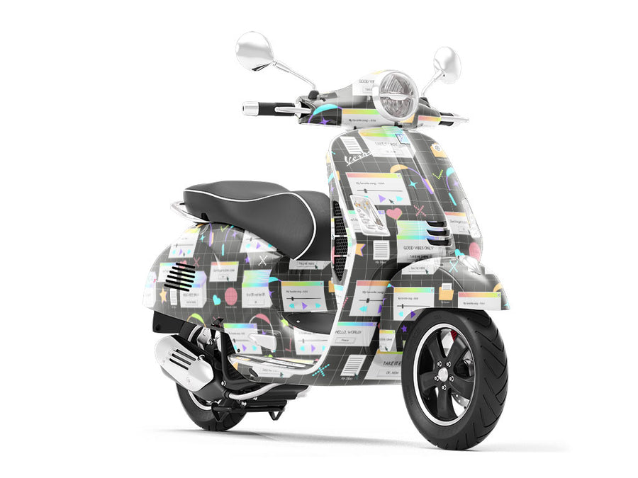 Positive Popups Technology Vespa Scooter Wrap Film
