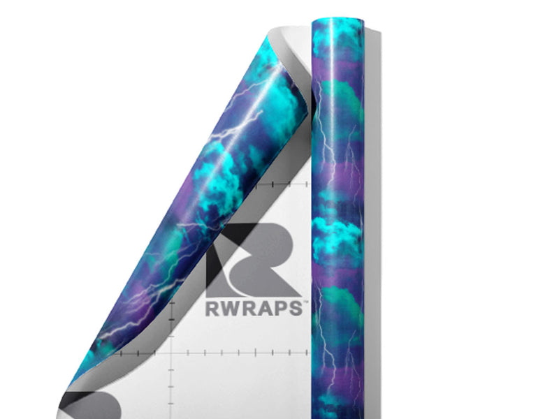 Power Conductor Sky Wrap Film Sheets~Rwraps Series 914 Power Conductor Sky Scrolled Sheet~3