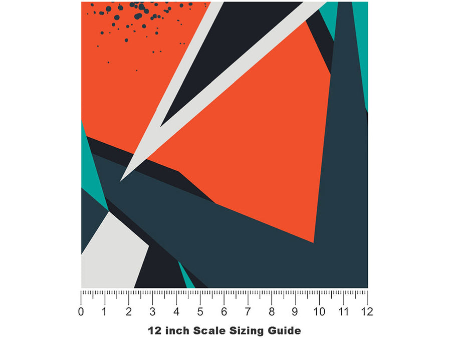 Practice Clothes Abstract Vinyl Film Pattern Size 12 inch Scale~Rwraps Practice Clothes Abstract Sizing Chart~2