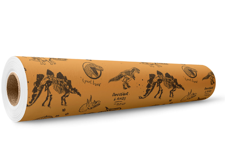 Prehistoric Parchment Dinosaur Wrap Film Wholesale Roll~Rwraps Series 914 Digitally Printed Vinyl Roll~5