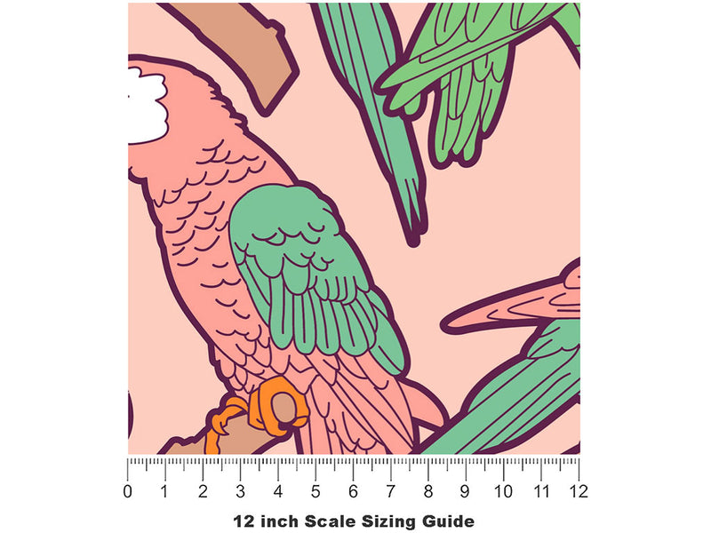 Pretty Bird Birds Vinyl Film Pattern Size 12 inch Scale~Rwraps Pretty Bird Birds Sizing Chart~2