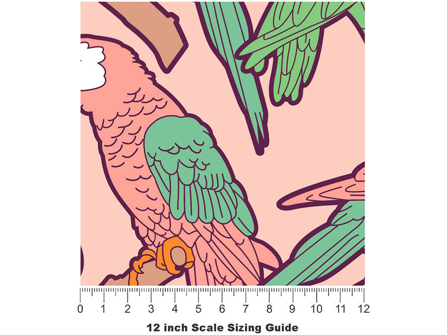 Pretty Bird Birds Vinyl Film Pattern Size 12 inch Scale~Rwraps Pretty Bird Birds Sizing Chart~2