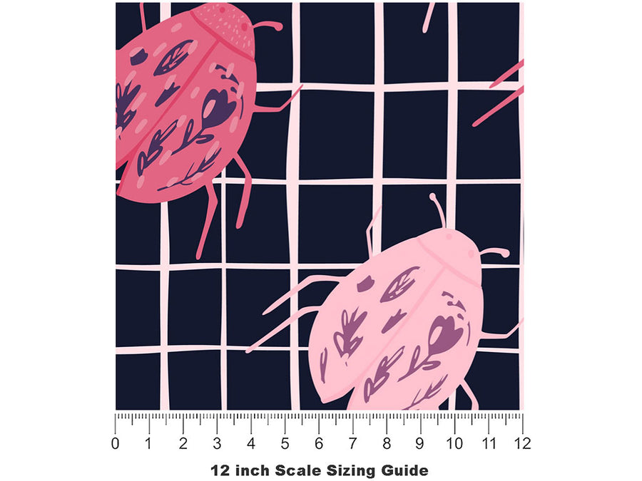 Pretty Pests Bug Vinyl Film Pattern Size 12 inch Scale~Rwraps Pretty Pests Bug Sizing Chart~2