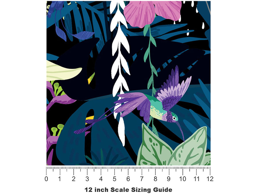 Pretty Pollinators Birds Vinyl Film Pattern Size 12 inch Scale~Rwraps Pretty Pollinators Birds Sizing Chart~2