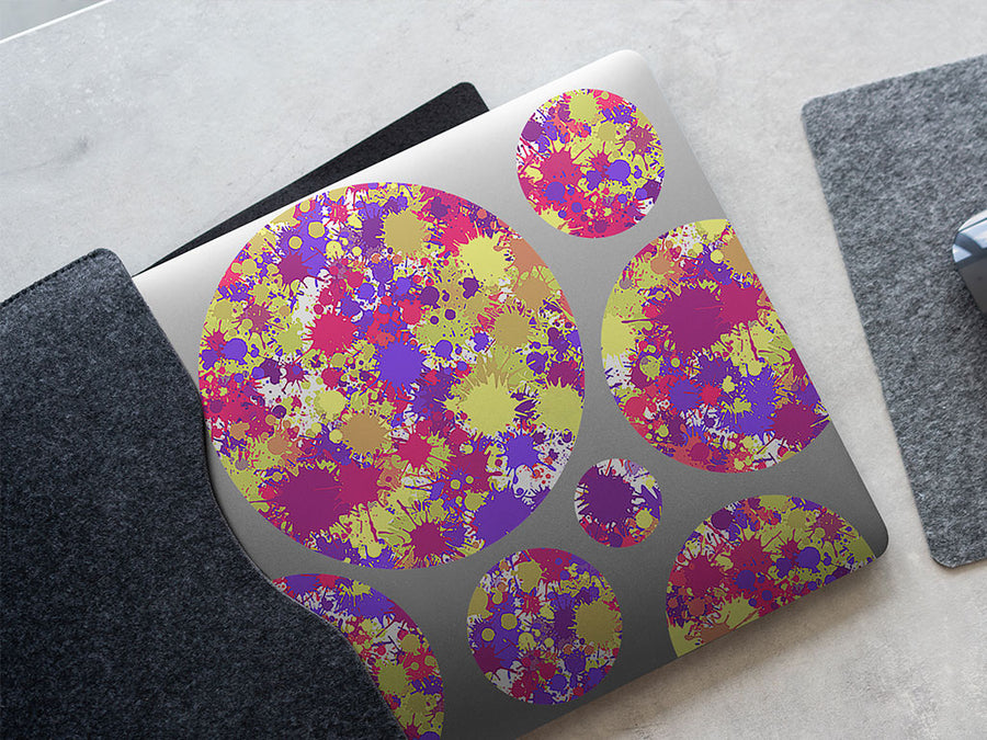 pretty waste paint splatter DIY Laptop Stickers