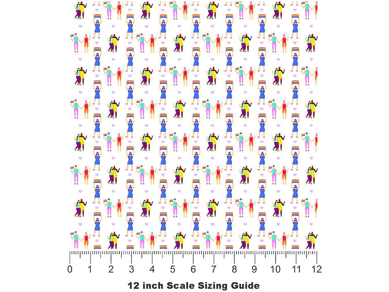 Pride Month Americana Vinyl Film Pattern Size 12 inch Scale~Rwraps Pride Month Americana Sizing Chart~3