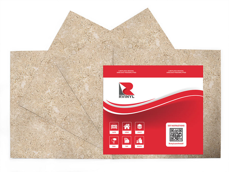 primavera travertine stone Craft Vinyl Sheet Pack