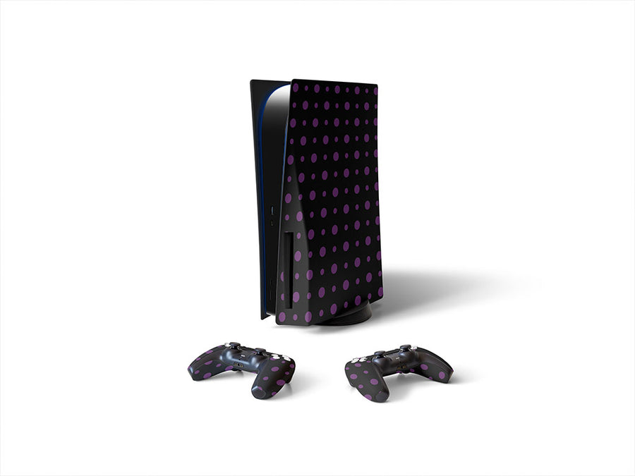 prime purple polka dot Sony PS5 DIY Skin