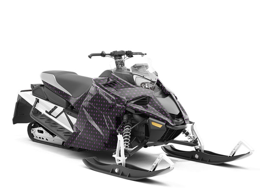 Prime Purple Polka Dot Custom Wrapped Snowmobile
