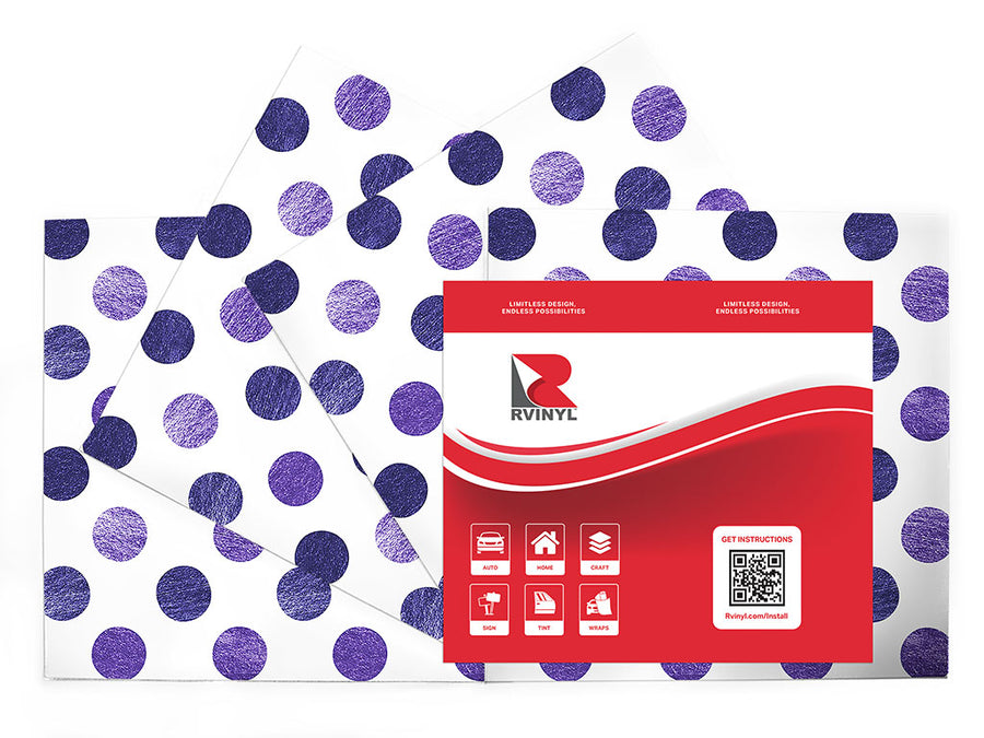 prime purple polka dot Craft Vinyl Sheet Pack